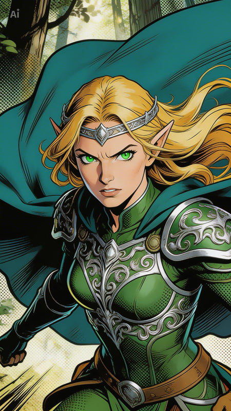 Fantasy Art | Elven Warrior Princess Image Bundle (Vol. 1)