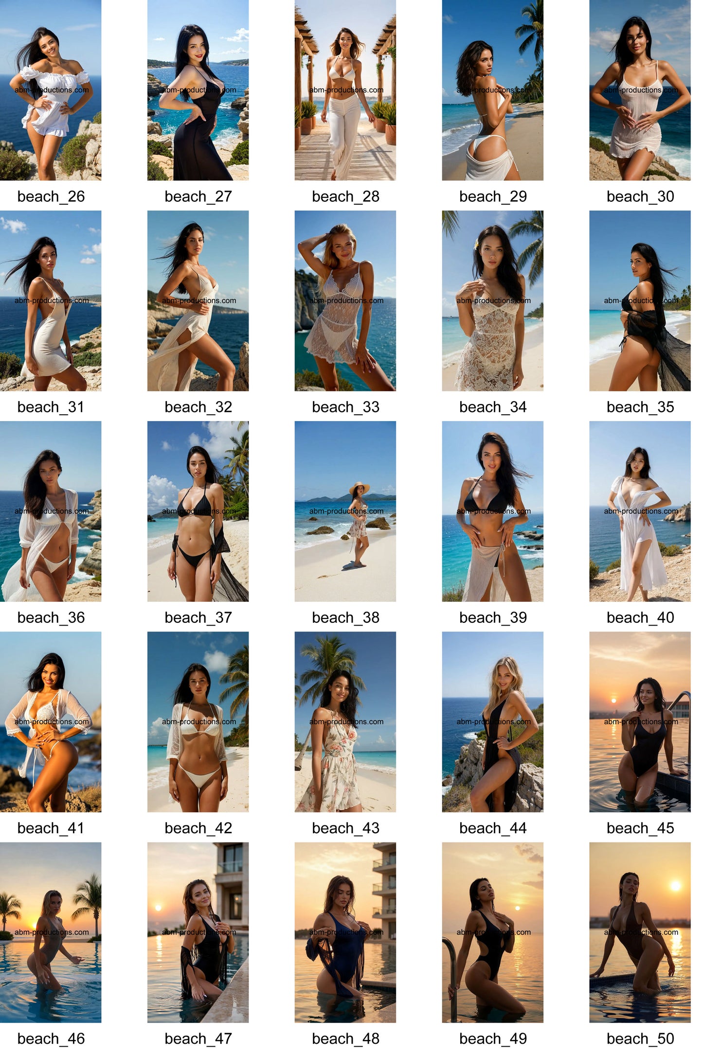 Aesthetic Beach & Pool B-Roll Bundle – 50 Premium 10-Second Clips
