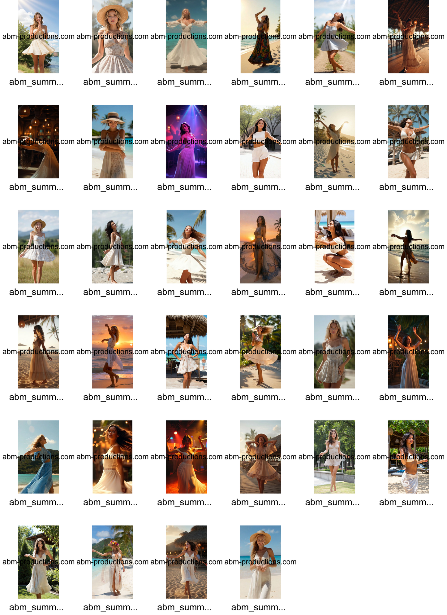 Summer Aesthetics | Tropical Beach Dance B-Roll Pack (35 Video Clips)