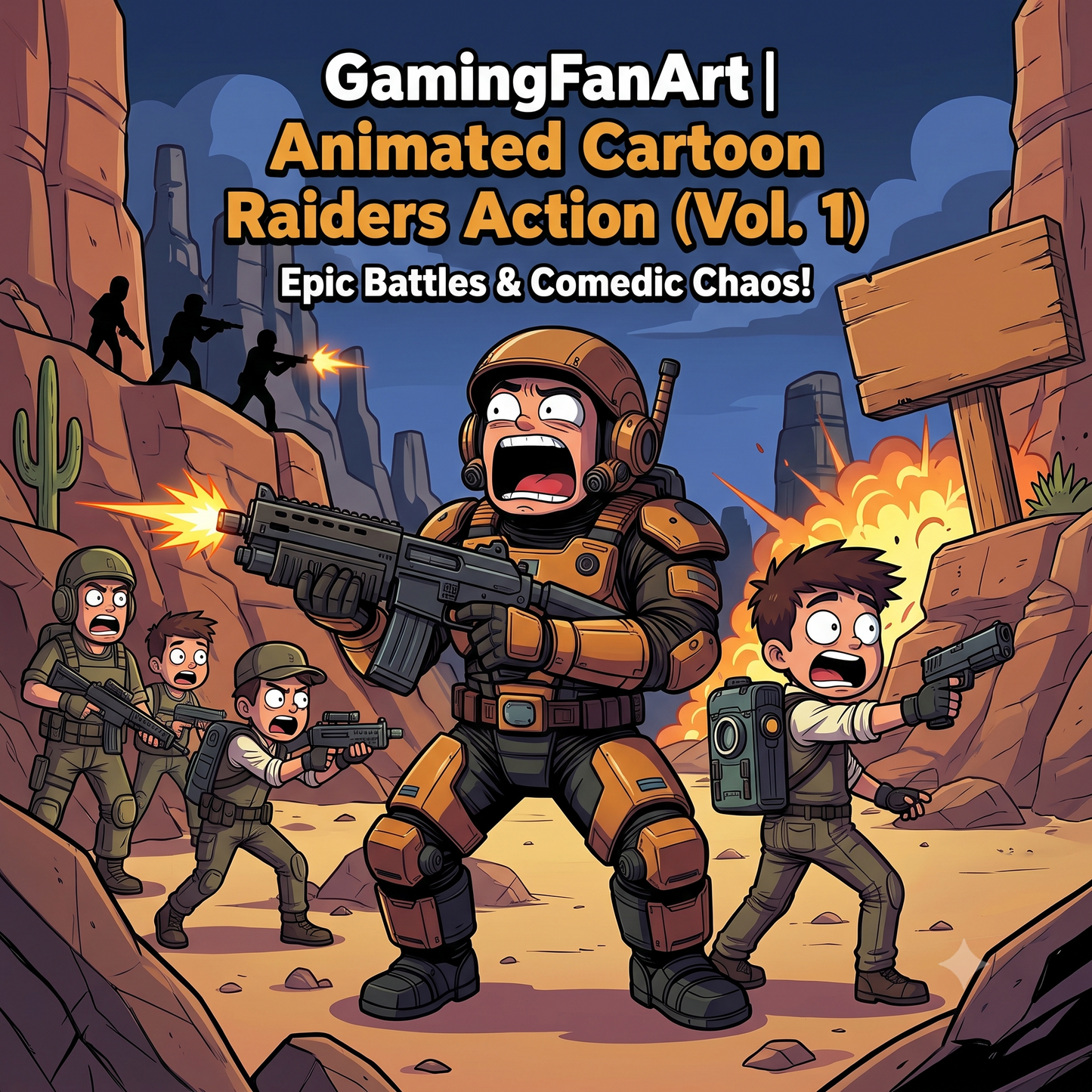 Gaming FanArt | Animated Cartoon Raiders Action (Vol. 1)