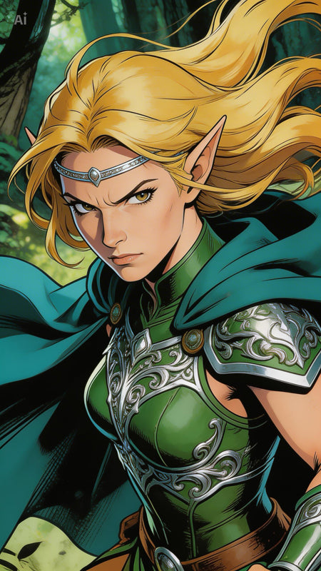 Fantasy Art | Elven Warrior Princess Image Bundle (Vol. 1)