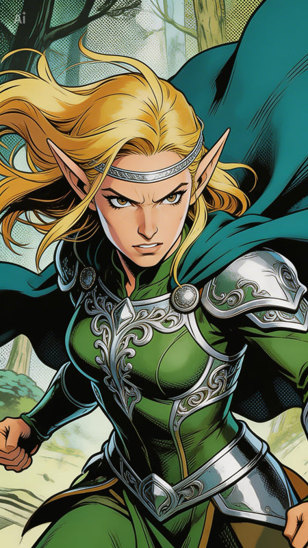 Fantasy Art | Elven Warrior Princess Image Bundle (Vol. 1)