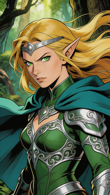 Fantasy Art | Elven Warrior Princess Image Bundle (Vol. 1)
