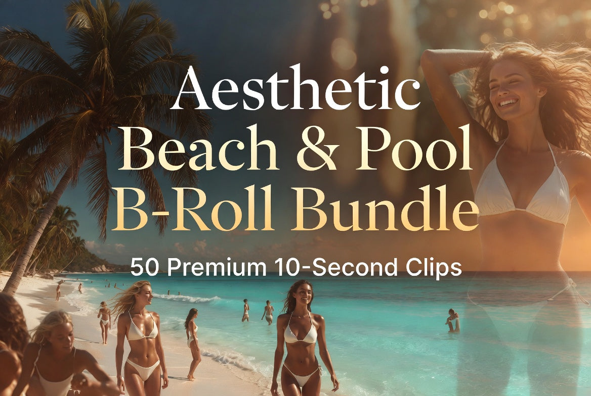 Aesthetic Beach & Pool B-Roll Bundle – 50 Premium 10-Second Clips