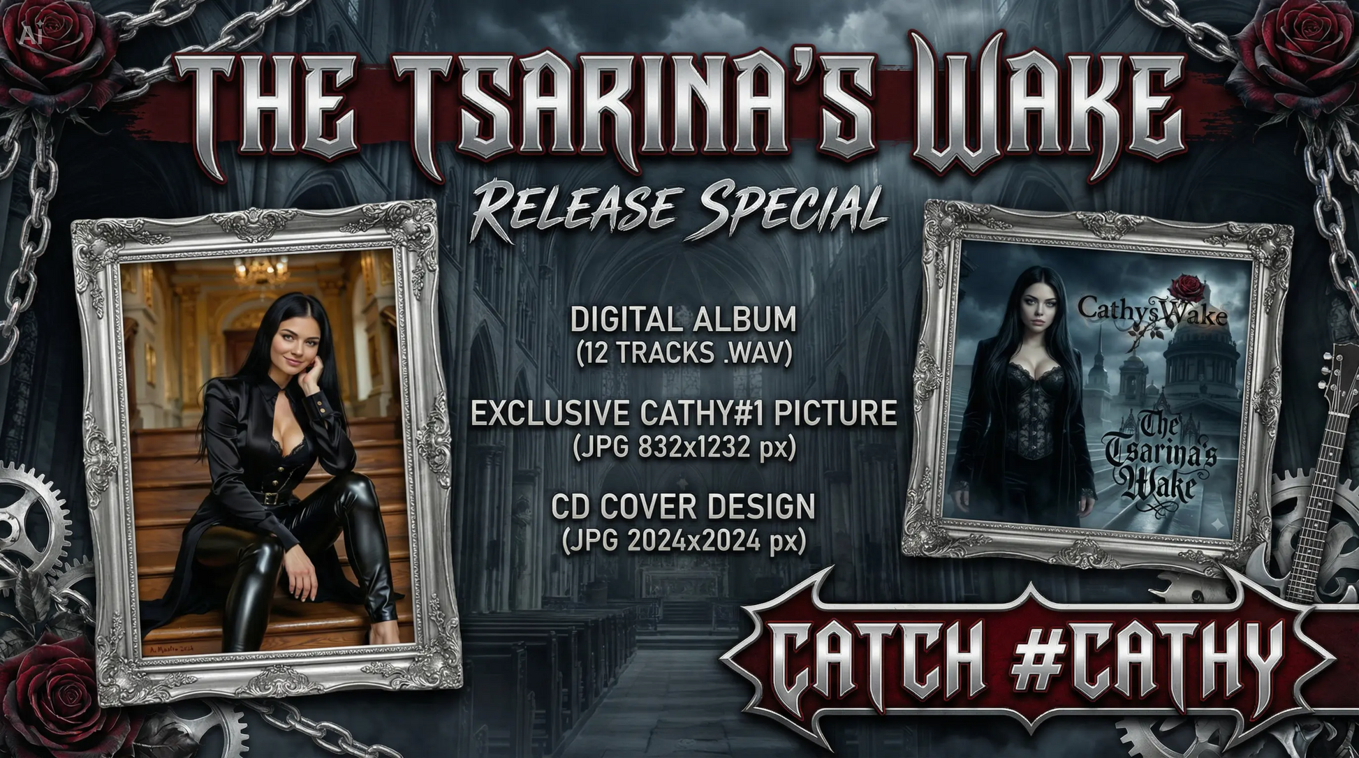 ffizielles Album-Cover von The Tsarina's Wake der Band CathysWake – Digital Collector's Release Special mit exklusiven Studio-Master-Tracks.