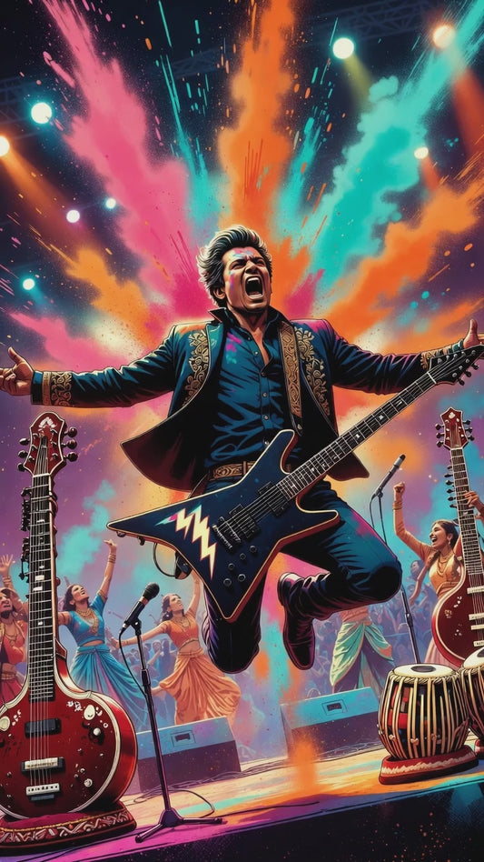 Bollywood Rock | Mega Content Pack (35 Images + 2 Animated Video Reels + MP3 Audio Track)